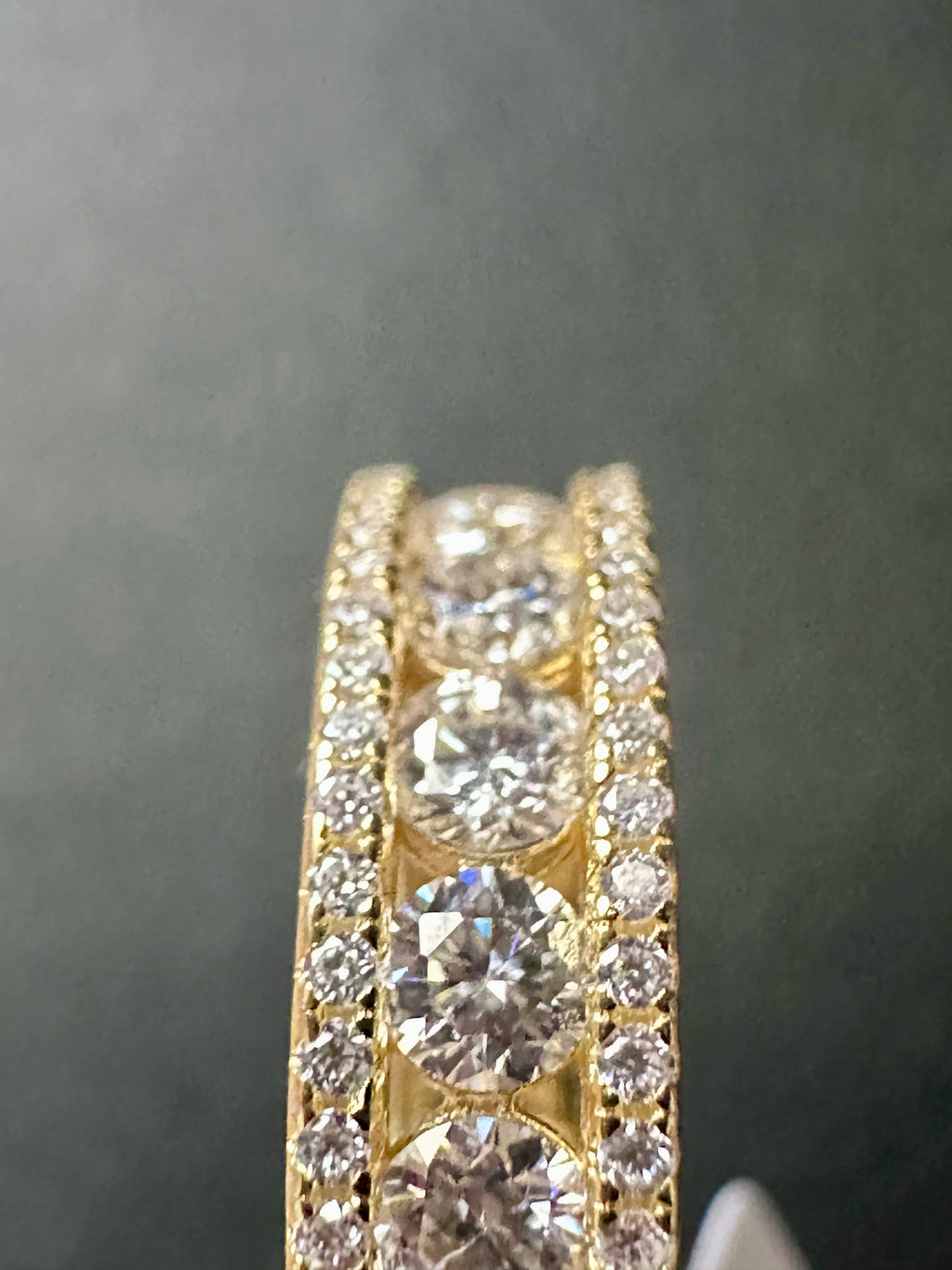2.62ctw Genuine Moissanite Diamond in 925 Sterling Silver Eternity Ring Size 6
