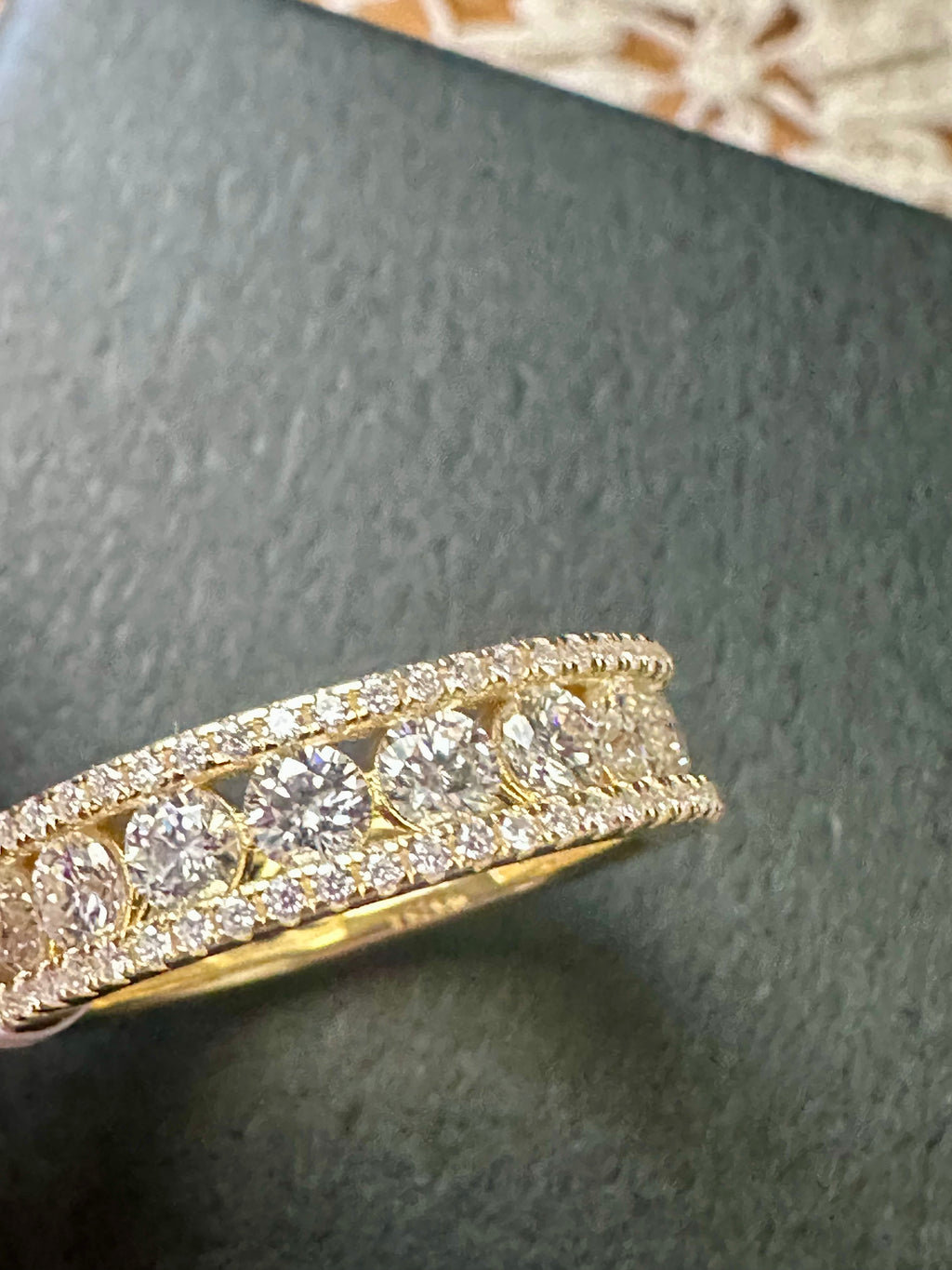 2.62ctw Genuine Moissanite Diamond in 925 Sterling Silver Eternity Ring Size 6
