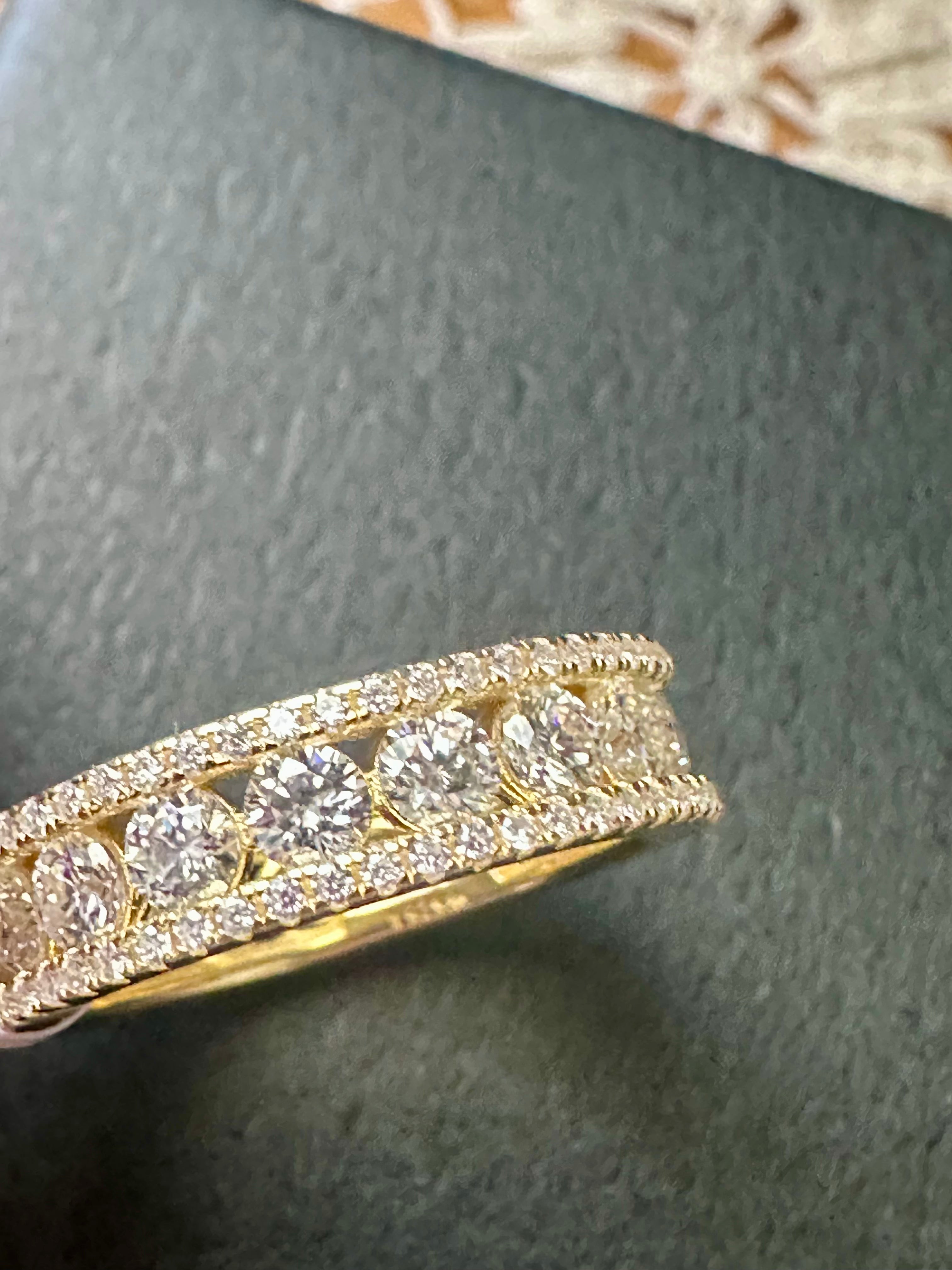 2.62ctw Genuine Moissanite Diamond in 925 Sterling Silver Eternity Ring Size 6