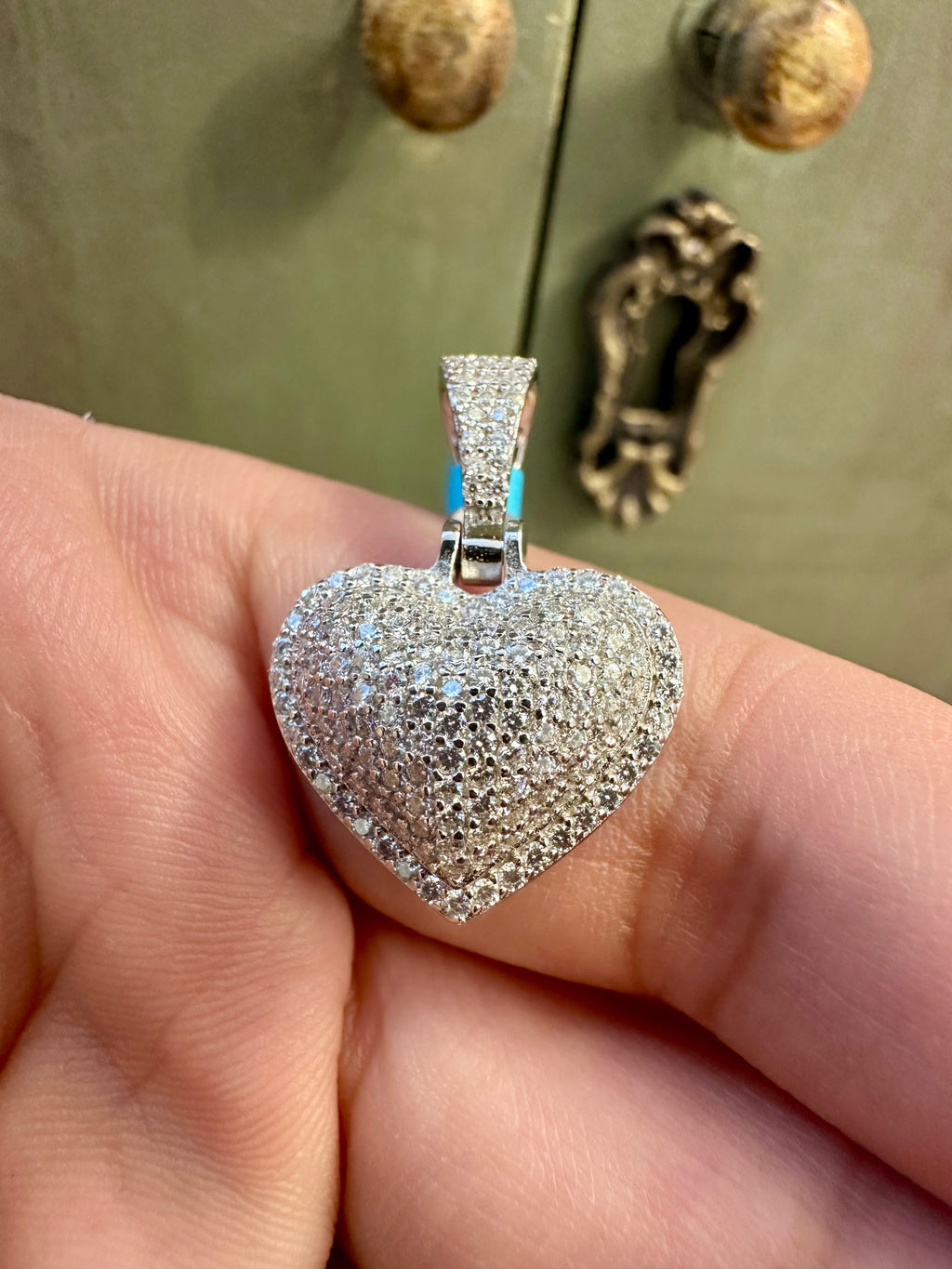Eternal Glow Moissanite Heart Pendant