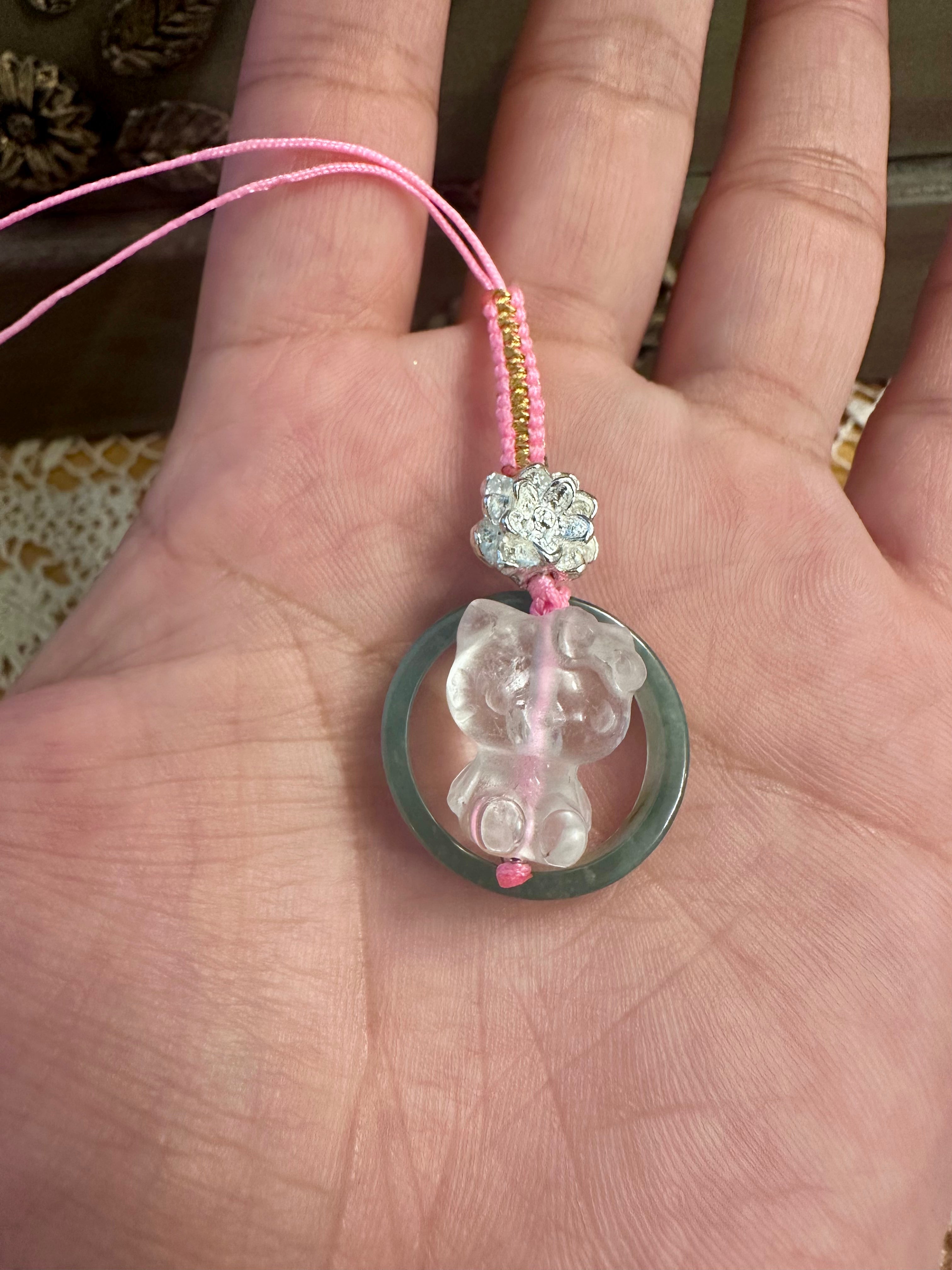 Hello Jade Kitty Phone Charm