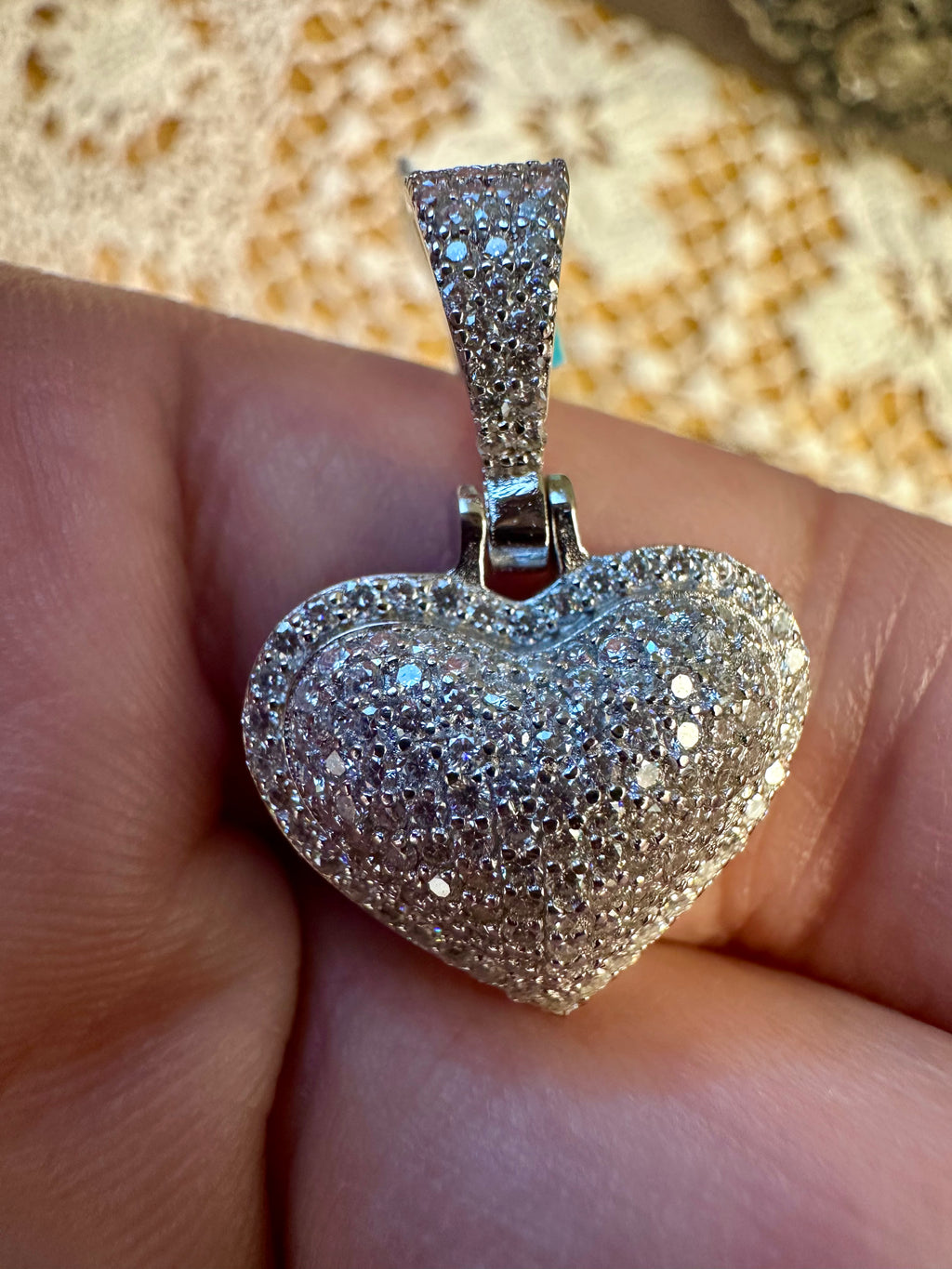 Eternal Glow Moissanite Heart Pendant