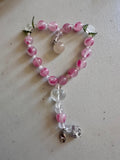 Rosy Heart Blossom Rosary Bracelet