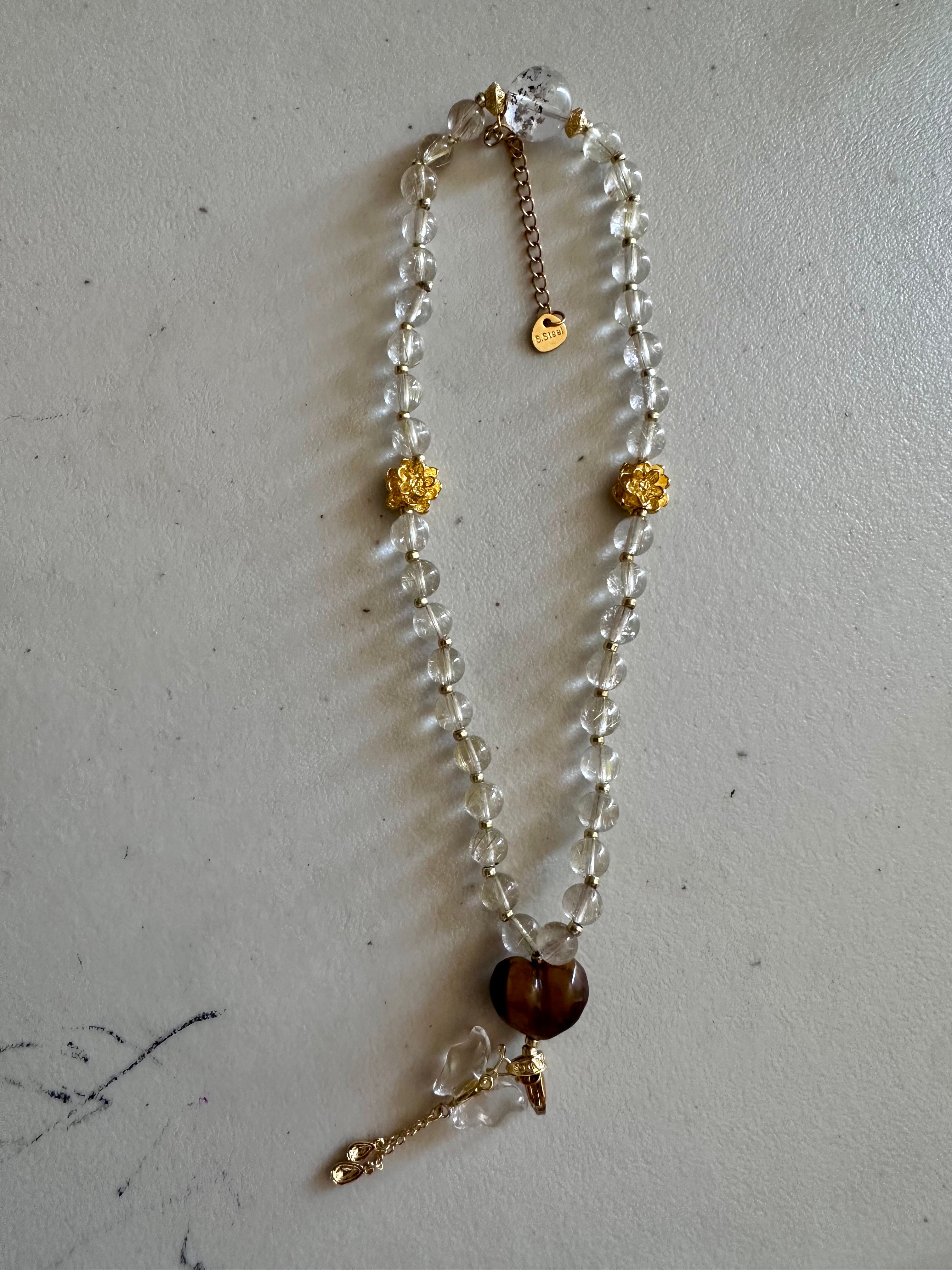 Golden Heart of Abundance Rosary Bracelet