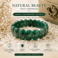 Emerald Glow Green Strawberry Quartz Soft Bangle