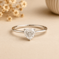Genuine Sterling Silver Moissanite Diamond Ring Size 7