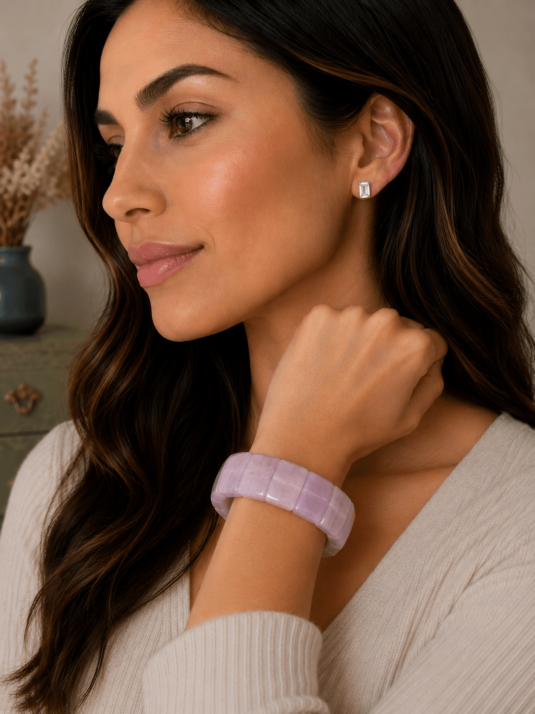 Lavender Petal Serenity Soft Bangle
