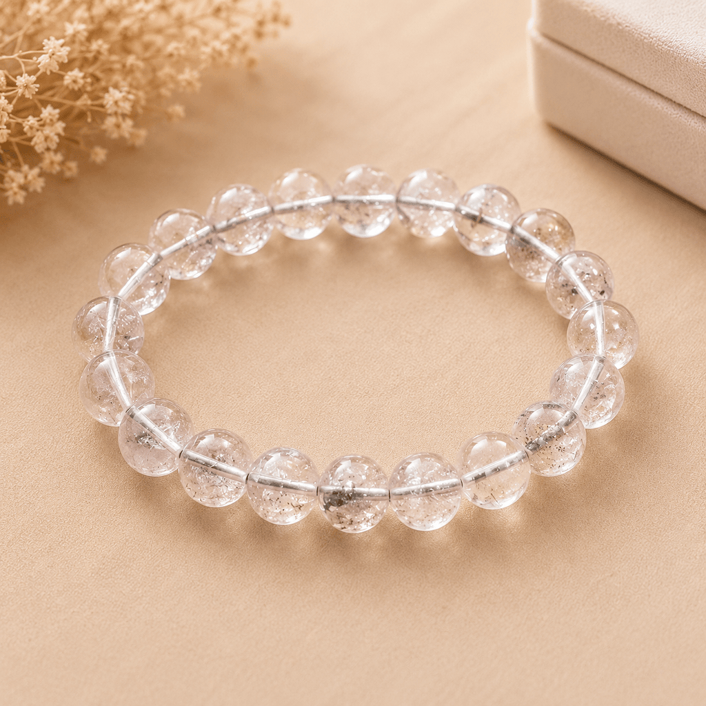 10mm High Quality Clear Garden Quartz Bracelet