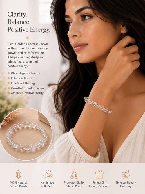 10mm High Quality Clear Garden Quartz Bracelet