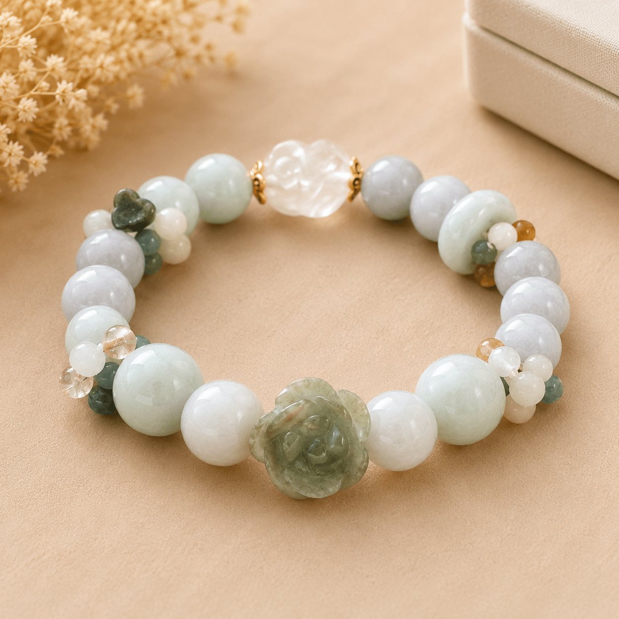 Blooming Fortune Jade Bracelet