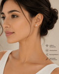 1.04ct Marquise Moissanite VVS1 Clarity set in Genuine Sterling Silver 925 Stud Earrings
